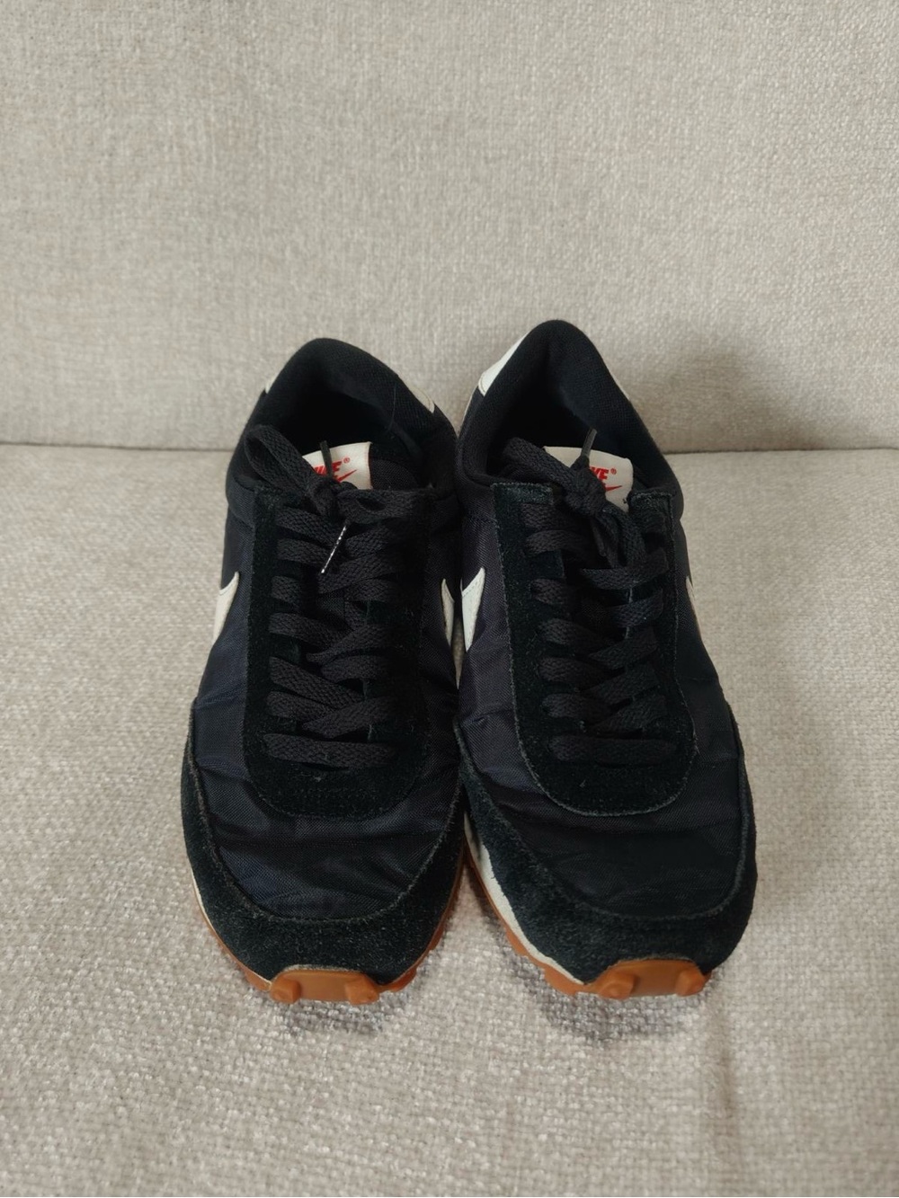 Nike Black and White Sneakers with Gum Outsole